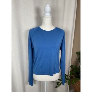 CALIA Womens XL Long Sleeve Seamless Race Length Top Cosmic‎ Blue